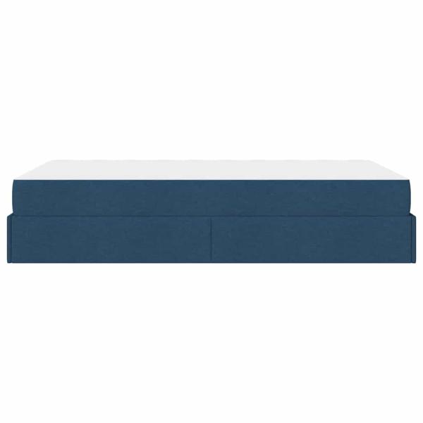 Bettgestell Blau 120 x 200 cm Stoff