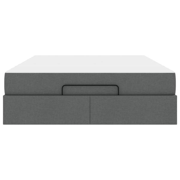 ARDEBO.de - Bettgestell Dunkelgrau 140 x 190 cm Stoff