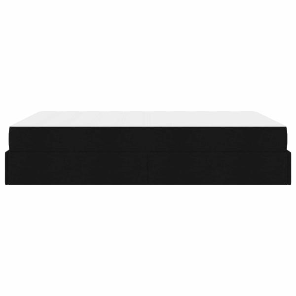 Bettgestell Schwarz 140 x 200 cm Stoff