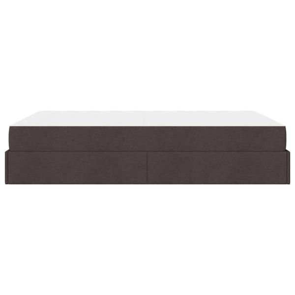 Bettgestell Dunkelbraun 140 x 200 cm Stoff