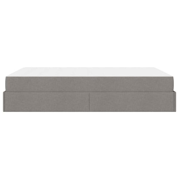 Bettgestell Taupe 140 x 200 cm Stoff