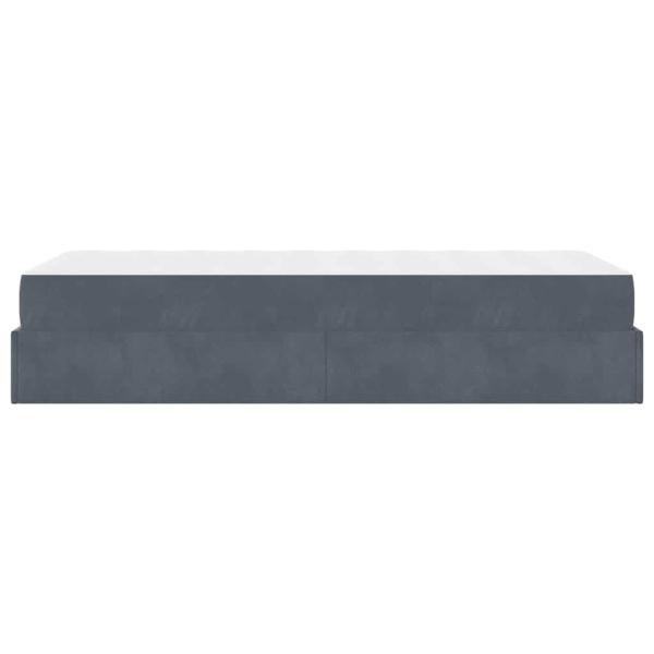 Bettgestell mit Speicher Dunkelgrau 80 x 200 cm Samt