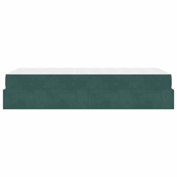 Bettgestell mit Speicher Dunkelgrün 90 x 200 cm Samt