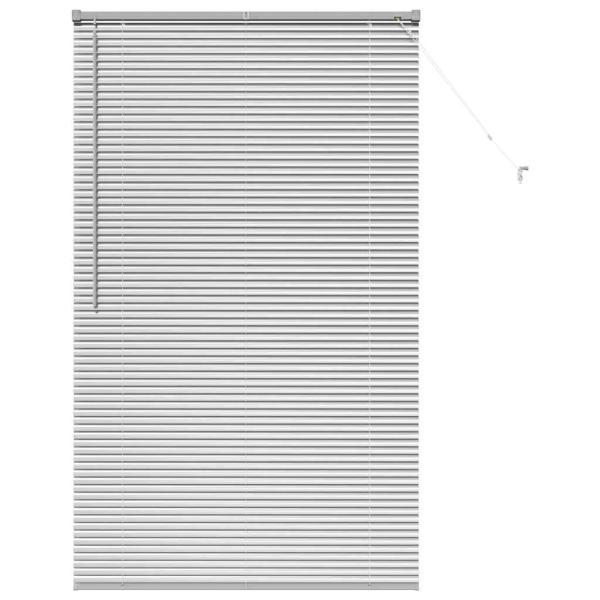 Fenster Jalousie mit Vorhängen Sonstiges Silber 100 x 175 cm Aluminium