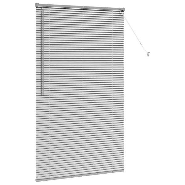 Fenster Jalousie mit Vorhängen Sonstiges Silber 105 x 175 cm Aluminium