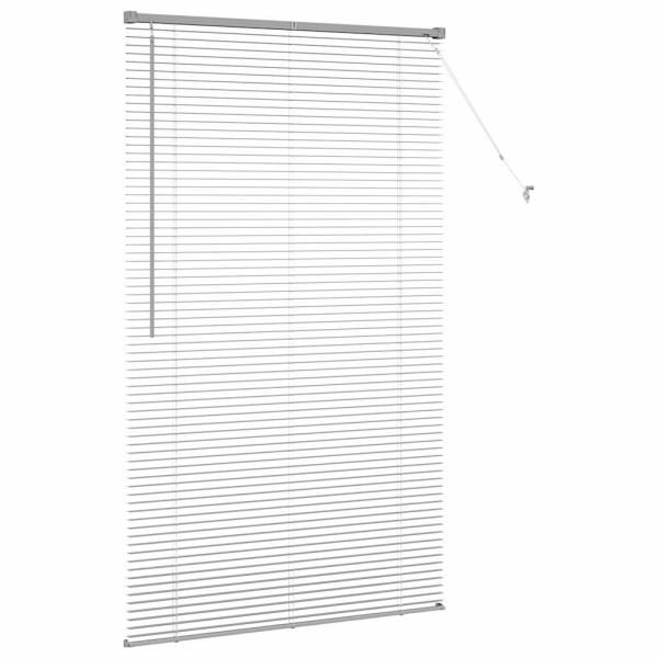Fenster Jalousie mit Vorhängen Sonstiges Silber 105 x 175 cm Aluminium