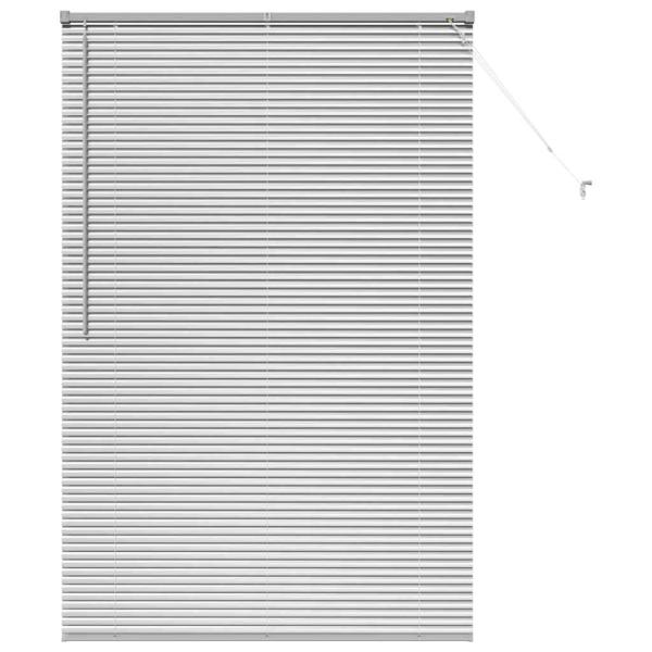 Fenster Jalousie mit Vorhängen Sonstiges Silber 80 x 130 cm Aluminium