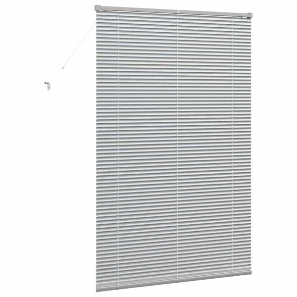 Fenster Jalousie mit Vorhängen Sonstiges Silber 120 x 175 cm Aluminium