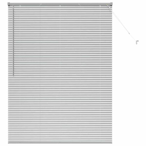 Fenster Jalousie mit Vorhängen Sonstiges Silber 125 x 175 cm Aluminium