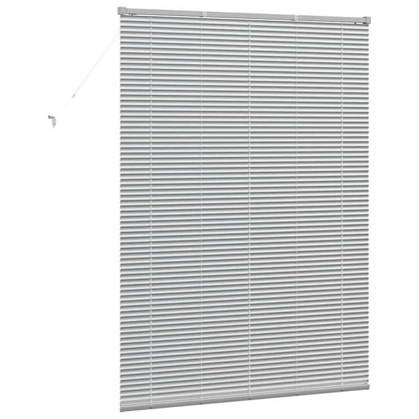 Fenster Jalousie mit Vorhängen Sonstiges Silber 135 x 175 cm Aluminium