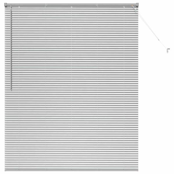 Fenster Jalousie mit Vorhängen Sonstiges Silber 140 x 175 cm Aluminium