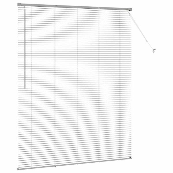 Fenster Jalousie mit Vorhängen Sonstiges Silber 80 x 130 cm Aluminium