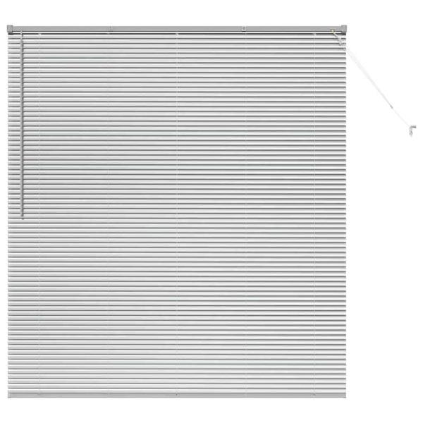 Fenster Jalousie mit Vorhängen Sonstiges Silber 80 x 130 cm Aluminium