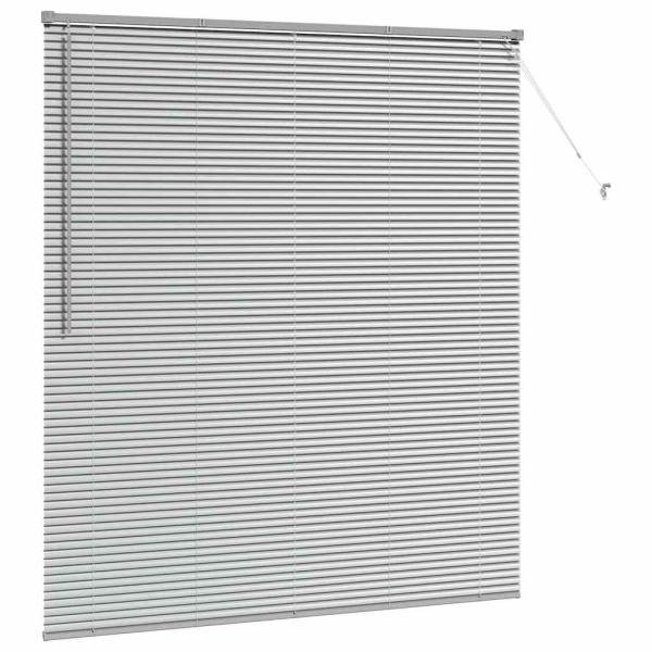 Fenster Jalousie mit Vorhängen Sonstiges Silber 160 x 175 cm Aluminium
