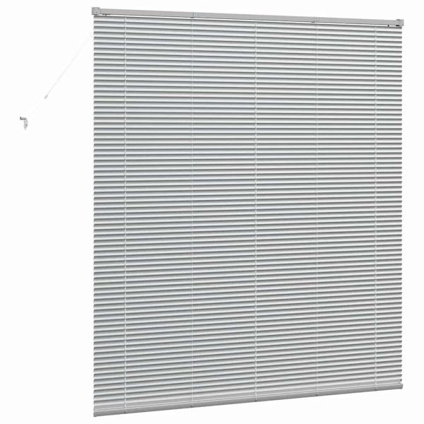Fenster Jalousie mit Vorhängen Sonstiges Silber 160 x 175 cm Aluminium