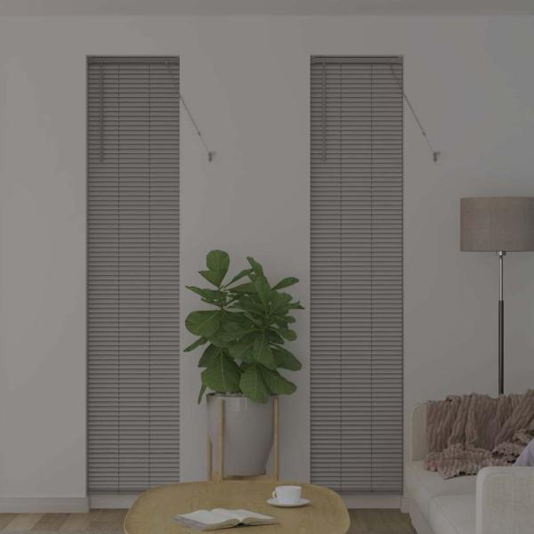 Fenster Jalousie mit Vorhängen Sonstiges Silber 40 x 220 cm Aluminium