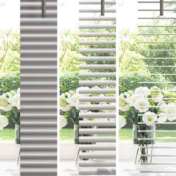 Fenster Jalousie mit Vorhängen Sonstiges Silber 40 x 220 cm Aluminium