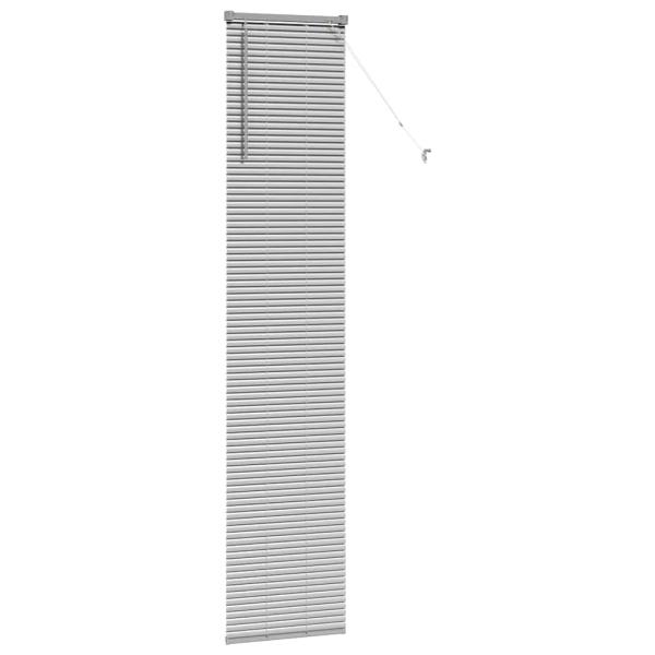Fenster Jalousie mit Vorhängen Sonstiges Silber 40 x 220 cm Aluminium