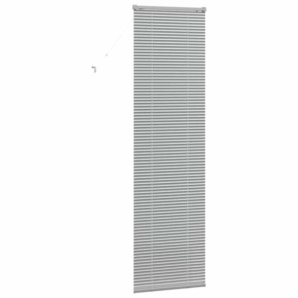 Fenster Jalousie mit Vorhängen Sonstiges Silber 80 x 130 cm Aluminium