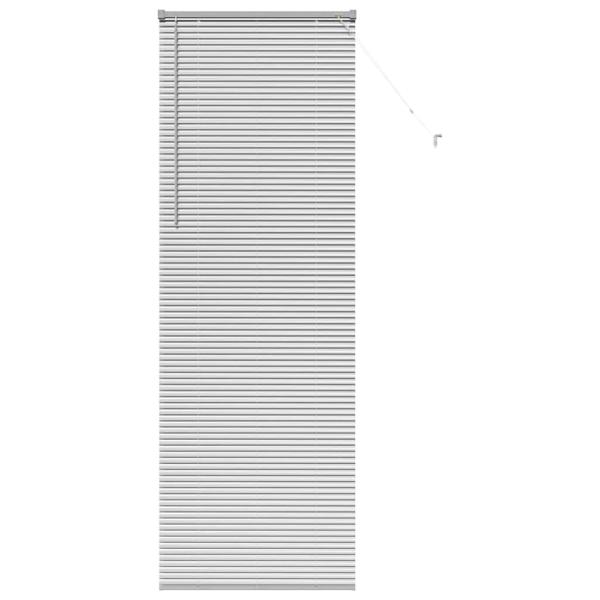 Fenster Jalousie mit Vorhängen Sonstiges Silber 80 x 130 cm Aluminium