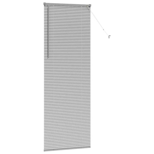 Fenster Jalousie mit Vorhängen Sonstiges Silber 80 x 130 cm Aluminium