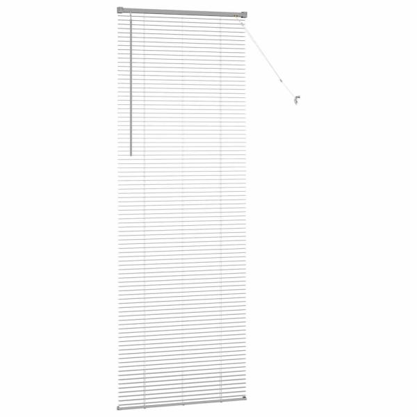 Fenster Jalousie mit Vorhängen Sonstiges Silber 80 x 220 cm Aluminium