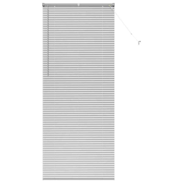 Fenster Jalousie mit Vorhängen Sonstiges Silber 90 x 220 cm Aluminium
