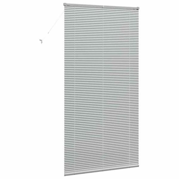 Fenster Jalousie mit Vorhängen Sonstiges Silber 110 x 220 cm Aluminium