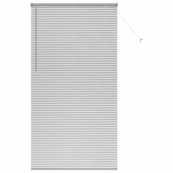 Fenster Jalousie mit Vorhängen Sonstiges Silber 80 x 130 cm Aluminium