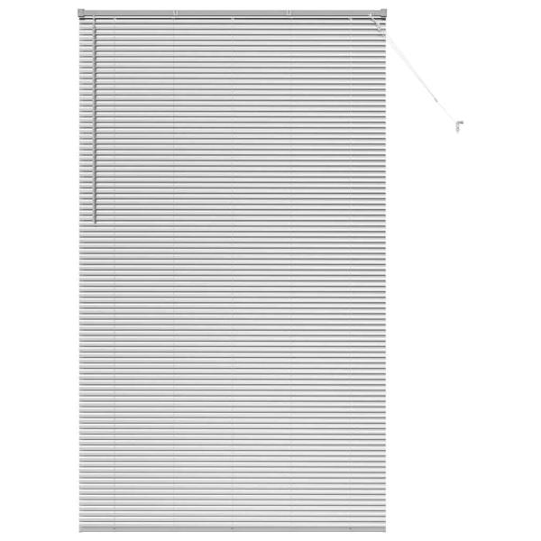 Fenster Jalousie mit Vorhängen Sonstiges Silber 80 x 130 cm Aluminium