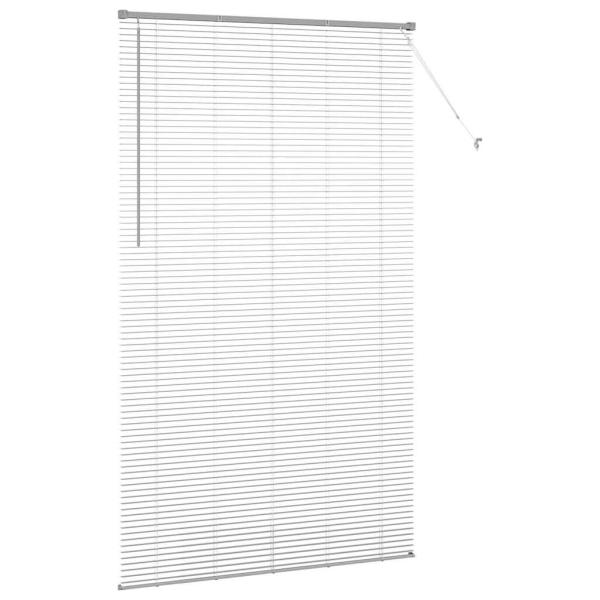 Fenster Jalousie mit Vorhängen Sonstiges Silber 135 x 220 cm Aluminium