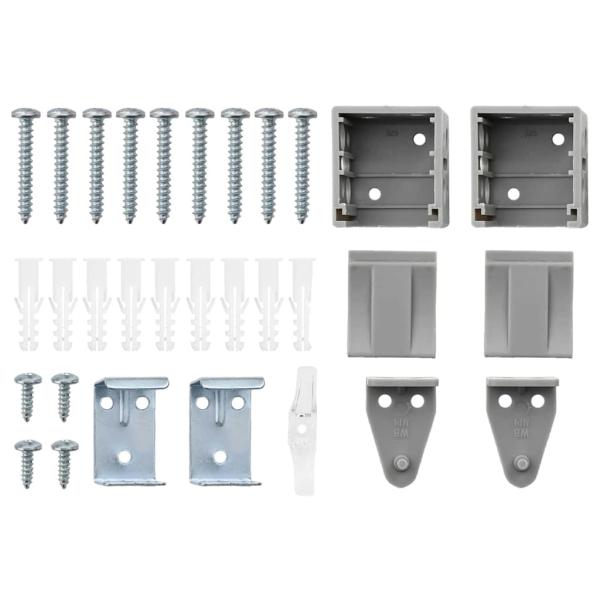 Fenster Jalousie mit Vorhängen Sonstiges Silber 140 x 220 cm Aluminium