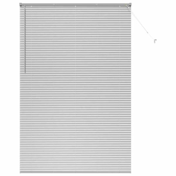 Fenster Jalousie mit Vorhängen Sonstiges Silber 150 x 220 cm Aluminium
