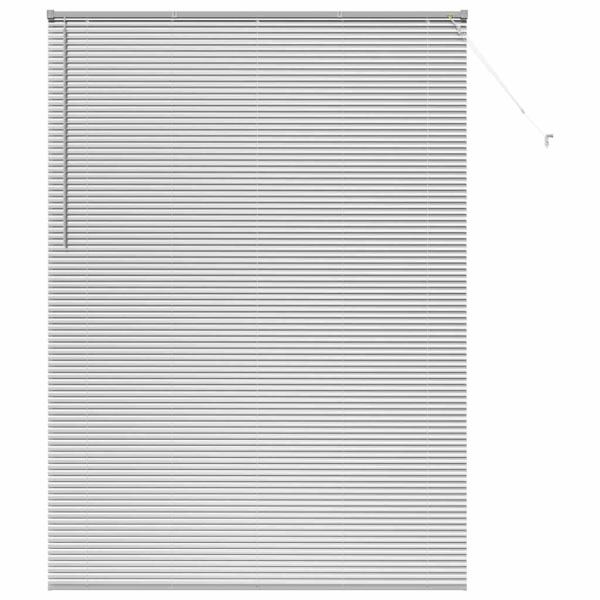 Fenster Jalousie mit Vorhängen Sonstiges Silber 155 x 220 cm Aluminium