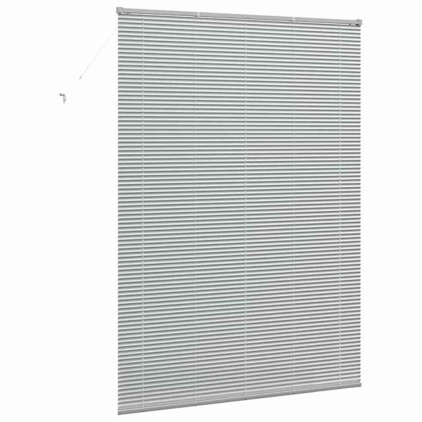 Fenster Jalousie mit Vorhängen Sonstiges Silber 155 x 220 cm Aluminium