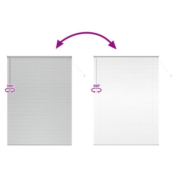 Fenster Jalousie mit Vorhängen Sonstiges Silber 160 x 220 cm Aluminium