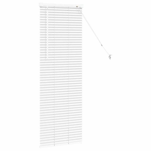 Fenster Jalousie mit Vorhängen Sonstiges Weiß 80 x 130 cm Aluminium