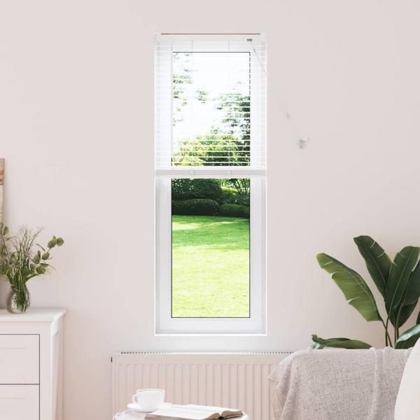 ARDEBO.de - Fenster Jalousie mit Vorhängen Sonstiges Weiß 80 x 130 cm Aluminium