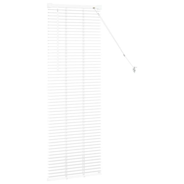 Fenster Jalousie mit Vorhängen Sonstiges Weiß 80 x 130 cm Aluminium