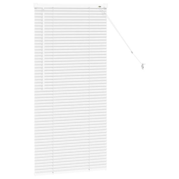 Fenster Jalousie mit Vorhängen Sonstiges Weiß 60 x 130 cm Aluminium