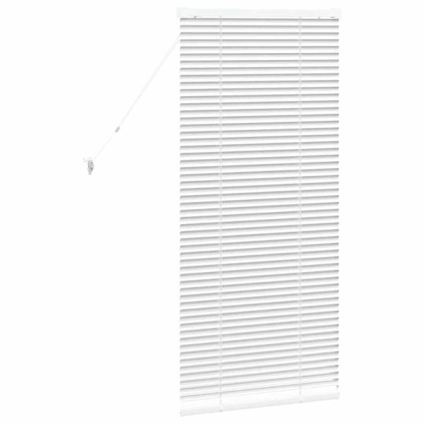 Fenster Jalousie mit Vorhängen Sonstiges Weiß 80 x 130 cm Aluminium
