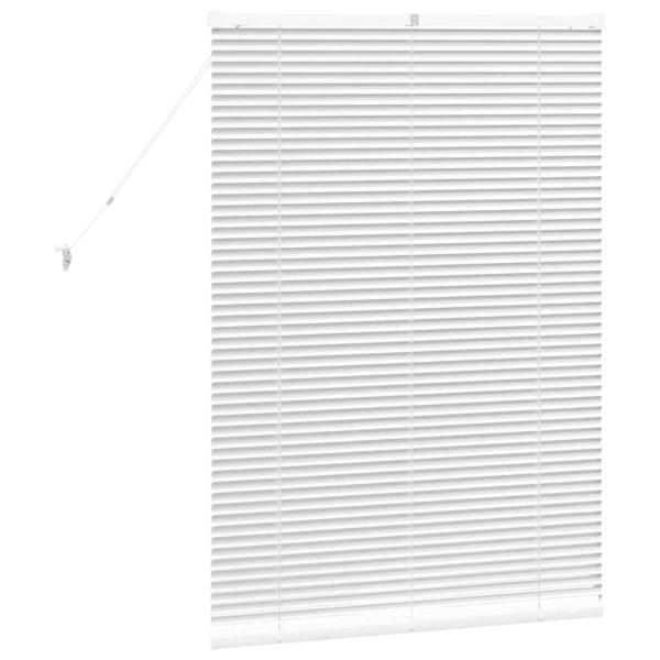 Fenster Jalousie mit Vorhängen Sonstiges Weiß 80 x 130 cm Aluminium