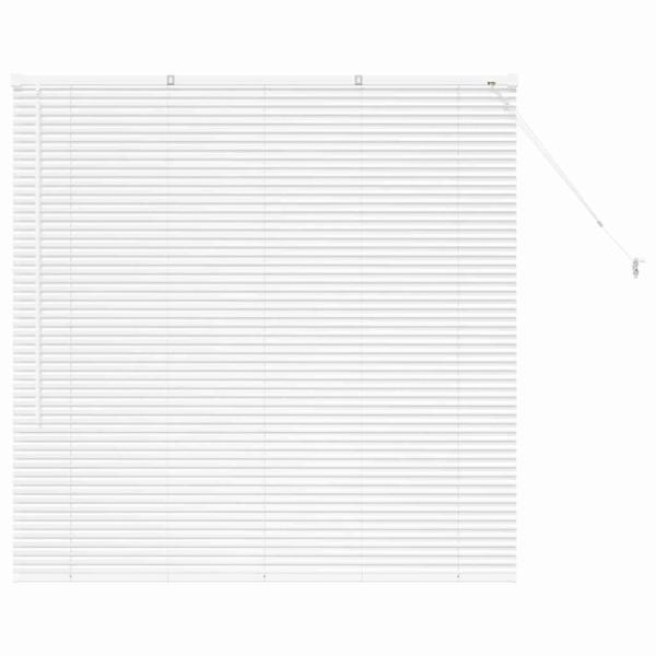 Fenster Jalousie mit Vorhängen Sonstiges Weiß 130 x 130 cm Aluminium