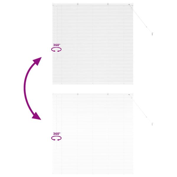 Fenster Jalousie mit Vorhängen Sonstiges Weiß 135 x 130 cm Aluminium