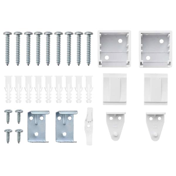 Fenster Jalousie mit Vorhängen Sonstiges Weiß 135 x 130 cm Aluminium