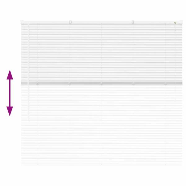 Fenster Jalousie mit Vorhängen Sonstiges Weiß 80 x 130 cm Aluminium