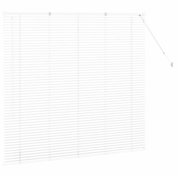 Fenster Jalousie mit Vorhängen Sonstiges Weiß 80 x 130 cm Aluminium