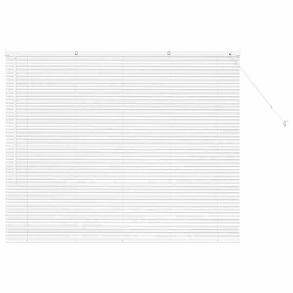 Fenster Jalousie mit Vorhängen Sonstiges Weiß 80 x 130 cm Aluminium