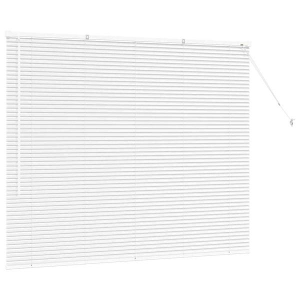 Fenster Jalousie mit Vorhängen Sonstiges Weiß 80 x 130 cm Aluminium