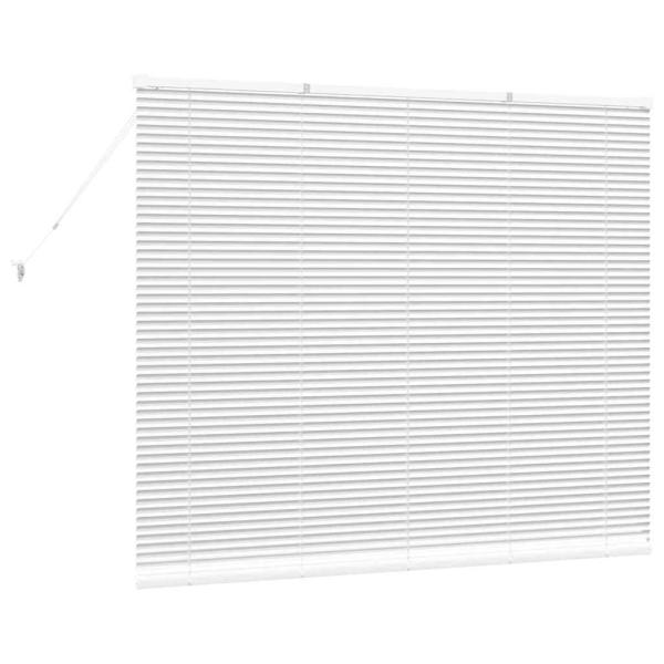 Fenster Jalousie mit Vorhängen Sonstiges Weiß 80 x 130 cm Aluminium